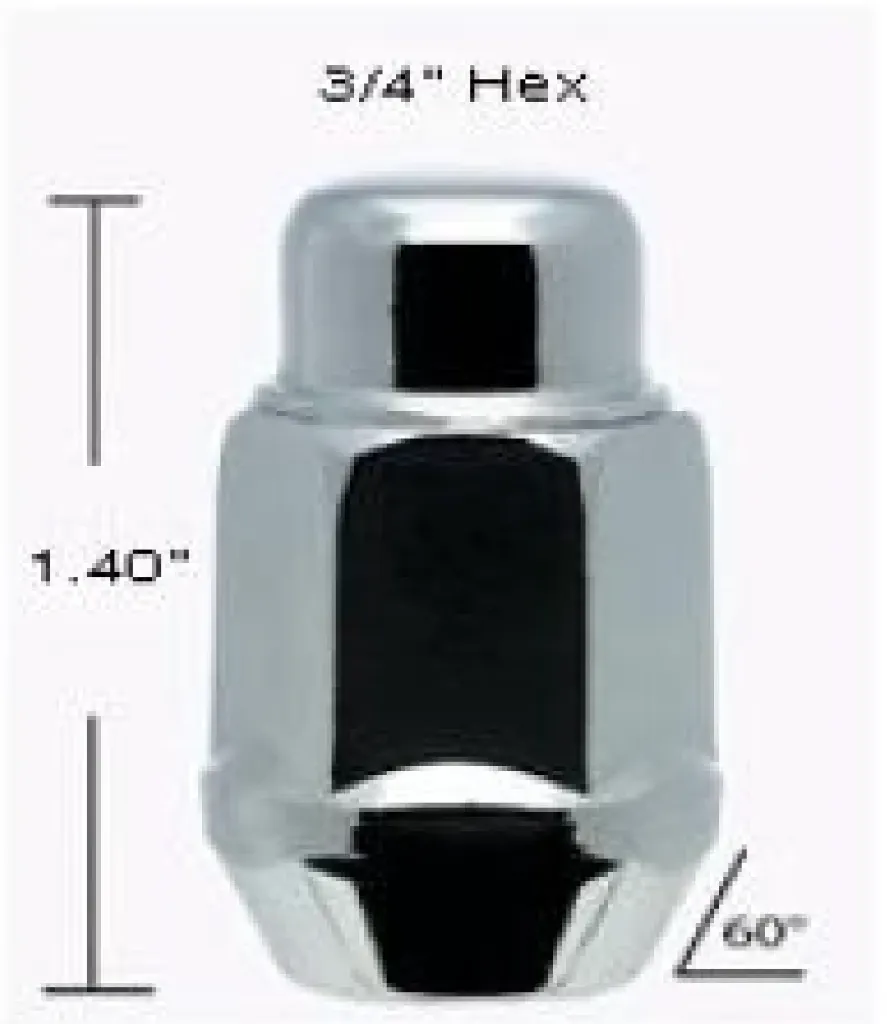 [TA-INT-019] 06304-RPW - (500PCS MASTER BOX) 1/2' BULGE O.E LUG NUT 3/4' DR