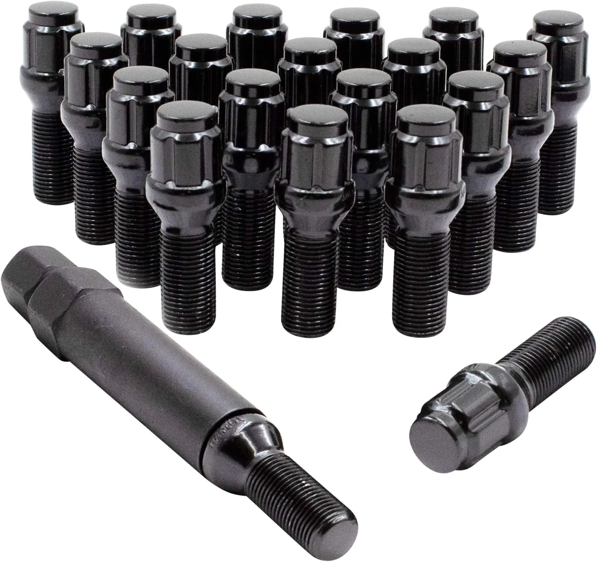 [TA-INT-078] 31820L-BK - BLACK-LUG BOLTS CONE SEAT 14MM-1.50RH X1.55" (40