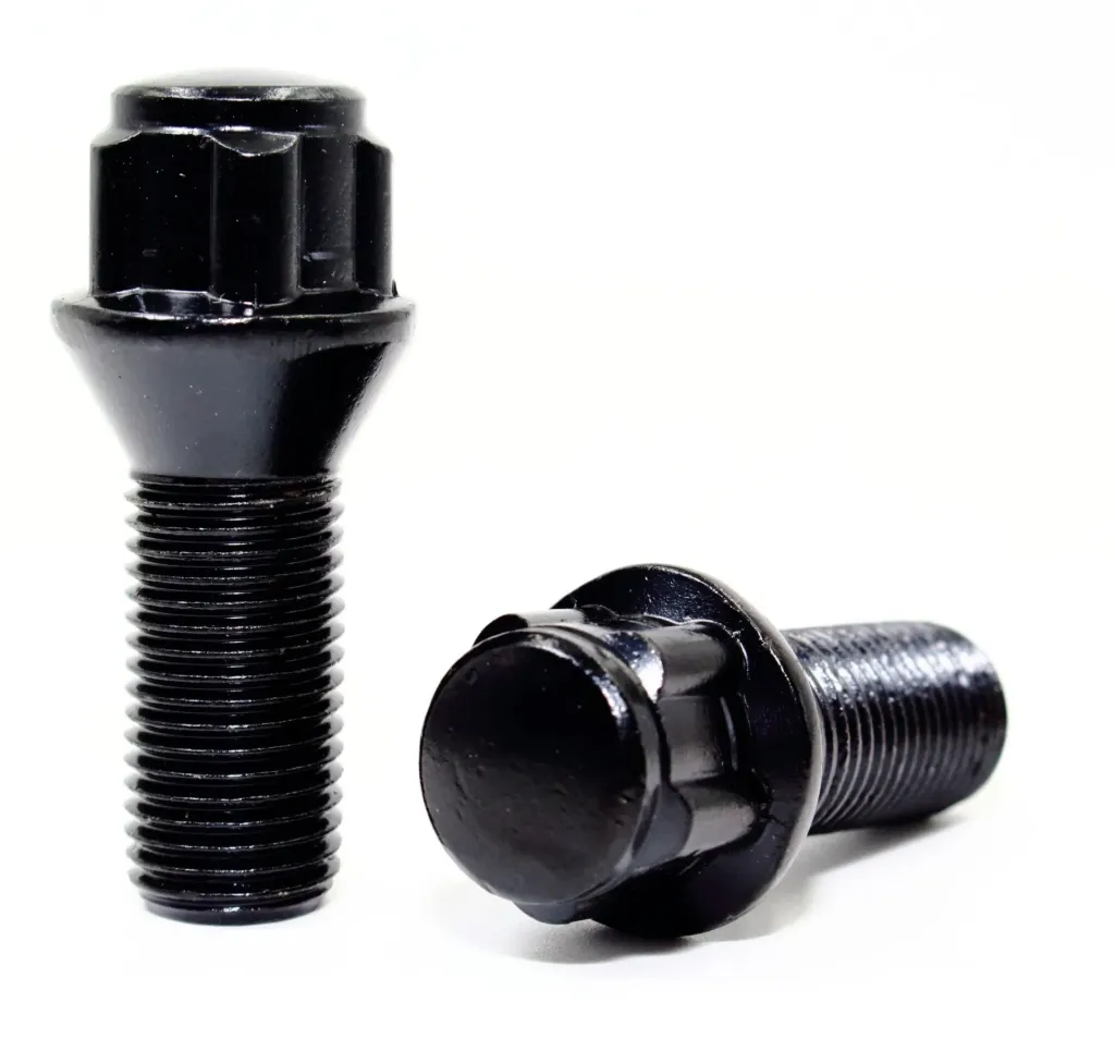 [TA-INT-081] 31820XXL-BK - BLACK LUG BOLTS/ CONE SEAT 14MM-1.50RH X2.36" (
