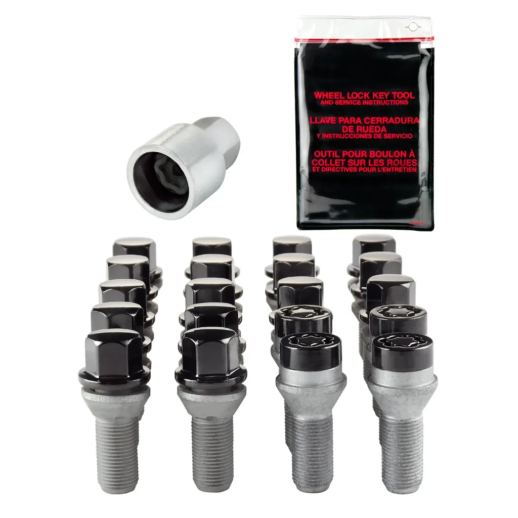 [TA-INT-087] 31925XL-BK - BLACK LUG BOLTS/ CONE SEAT 14MM-1.25MM X1.97"(